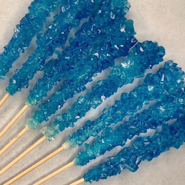 Blue Raspberry Rock Candy, Blue Swizzle Sticks, Flavored Blue Rock Candy Stick, Baby Shower, Blue Candy, Baby Boy Candy Table