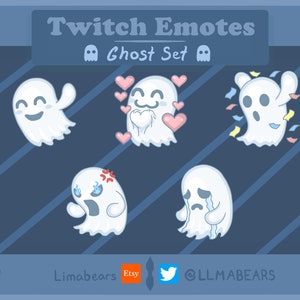 Ghost Twitch Emote Pack (5)