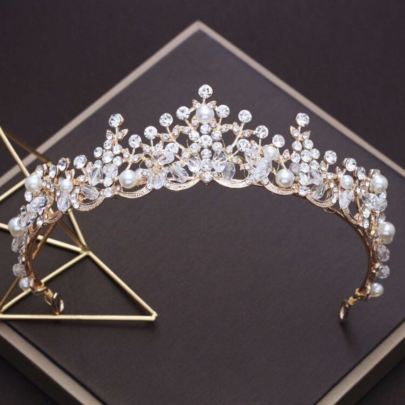 Opal & Crystal Bridal Tiara Opal Wedding Headpiece Crystal - Etsy