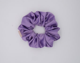 XL Silk Scrunchies flieder, Lila für Sommerlook, Jumbo extra groß "Lavi"