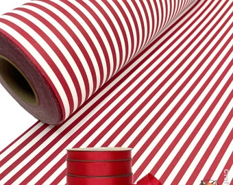 Red Candy thin Stripe Gift Wrapping Paper - 80gsm | 60cm Wide
