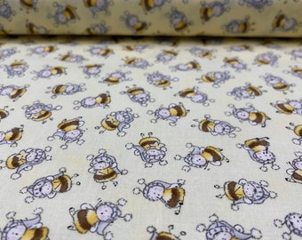 Bunnies by the Bay Quilting fabric, Bunnies Bees, Timeless Treasure (Cotton Fabric) C6455