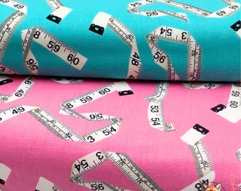Sew! Sew! Measuring Tape Cotton Quilting Fabric – Sewing Theme, Benartex BT8467