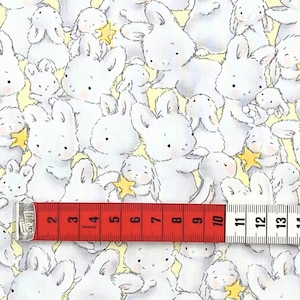 Tessuto di cotone con coniglietti grigi, Timeless Treasure, Bunnies by the Bay. TT-C6492
