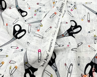 Sew! Sew! Sewing Kit - Benartex - Cotton Quilting Fabric - BT8475.09