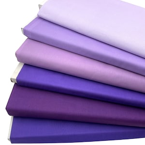 Homespun Cotton fabric, Solids, Plain, Purple, Mauve, Lavender, 44” Wide - Premium Quality