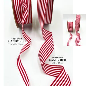 Ripsband, rot weiß gestreift doppelseitig rot, dunkelblau, Zuckerstange gestreift, Geschenkverpackung, Weihnachtsdeko