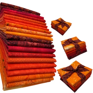 Fall Fat Quarter Fabric Bundle - DIY Fall Shades Quilters Gift