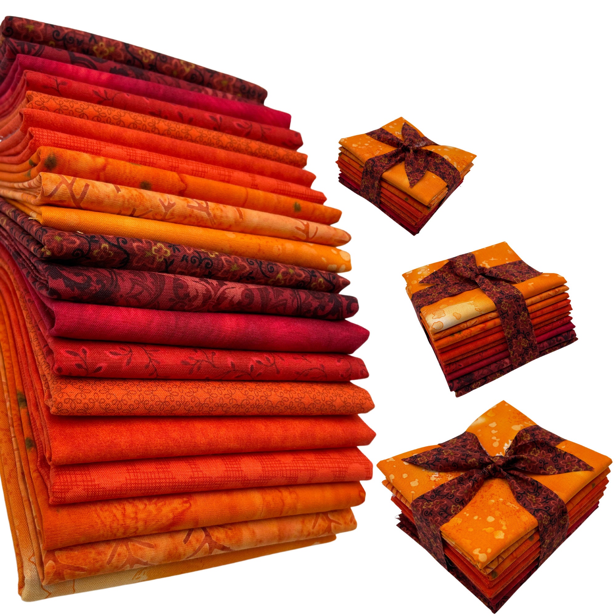 Fall Fat Quarter Fabric Bundle - DIY Fall Shades Quilters Gift