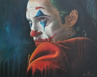 Joker Acrylic Painting - Etsy