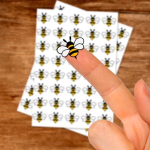 SMALL Cute Tiny Bee stickers | Bee lover gift | Bee sticker sheet | Laptop & phone case stickers | Sweet little Bee stickers