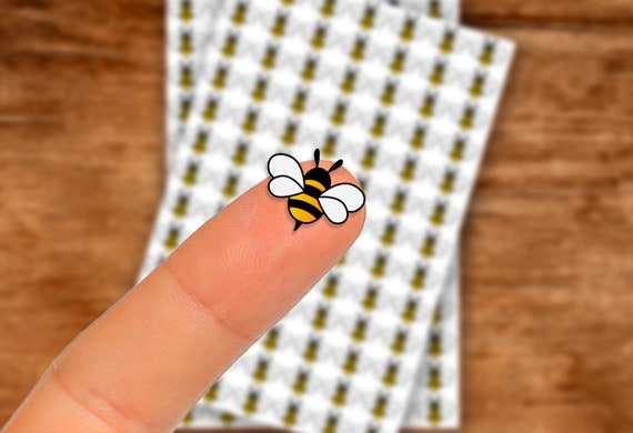 TINY Cute Bee stickers | Bee lover gift | Laptop & phone case stickers | Sweet little Bee sticker sheet