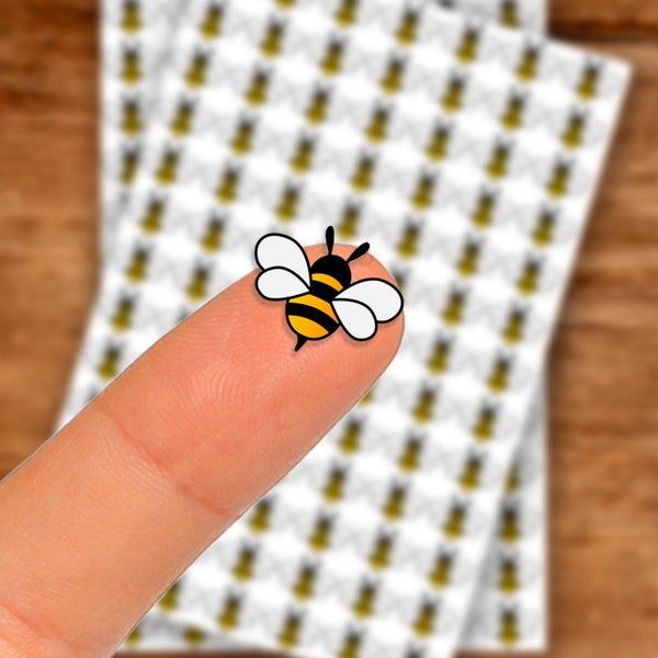 PETITS autocollants mignons d'abeille | Cadeau pour amateur d'abeilles | Stickers pour ordinateur portable et coque de téléphone | Feuille d'autocollants douce petite abeille