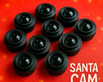 Santa Cam Lenses – Realistic Lens for Baubles & Crafts | Elf Surveillance Accessory | Packs of 5, 10, 15, 20