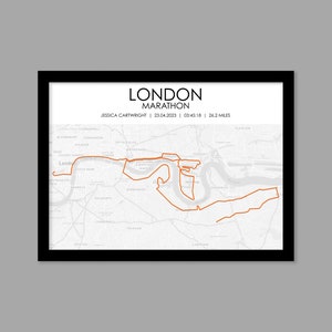 Personalised Print Gifts for Runners | Custom Marathon Route Map Print | Half Marathon | Running Map Poster | Any race or run map print