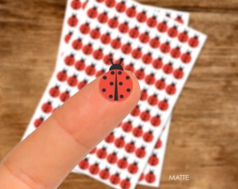 Cute tiny ladybird stickers | Ladybird lover gift | Laptop & phone case stickers | Sweet little Ladybird sticker sheet
