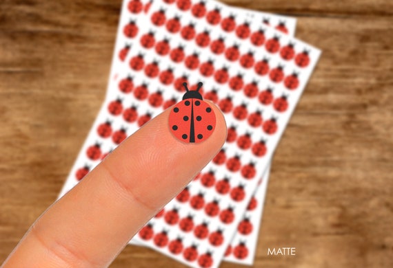 Cute tiny ladybird stickers | Ladybird lover gift | Laptop & phone case stickers | Sweet little Ladybird sticker sheet