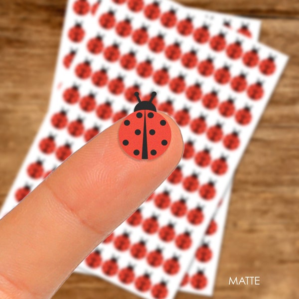 Cute tiny ladybird stickers | Ladybird lover gift | Laptop & phone case stickers | Sweet little Ladybird sticker sheet