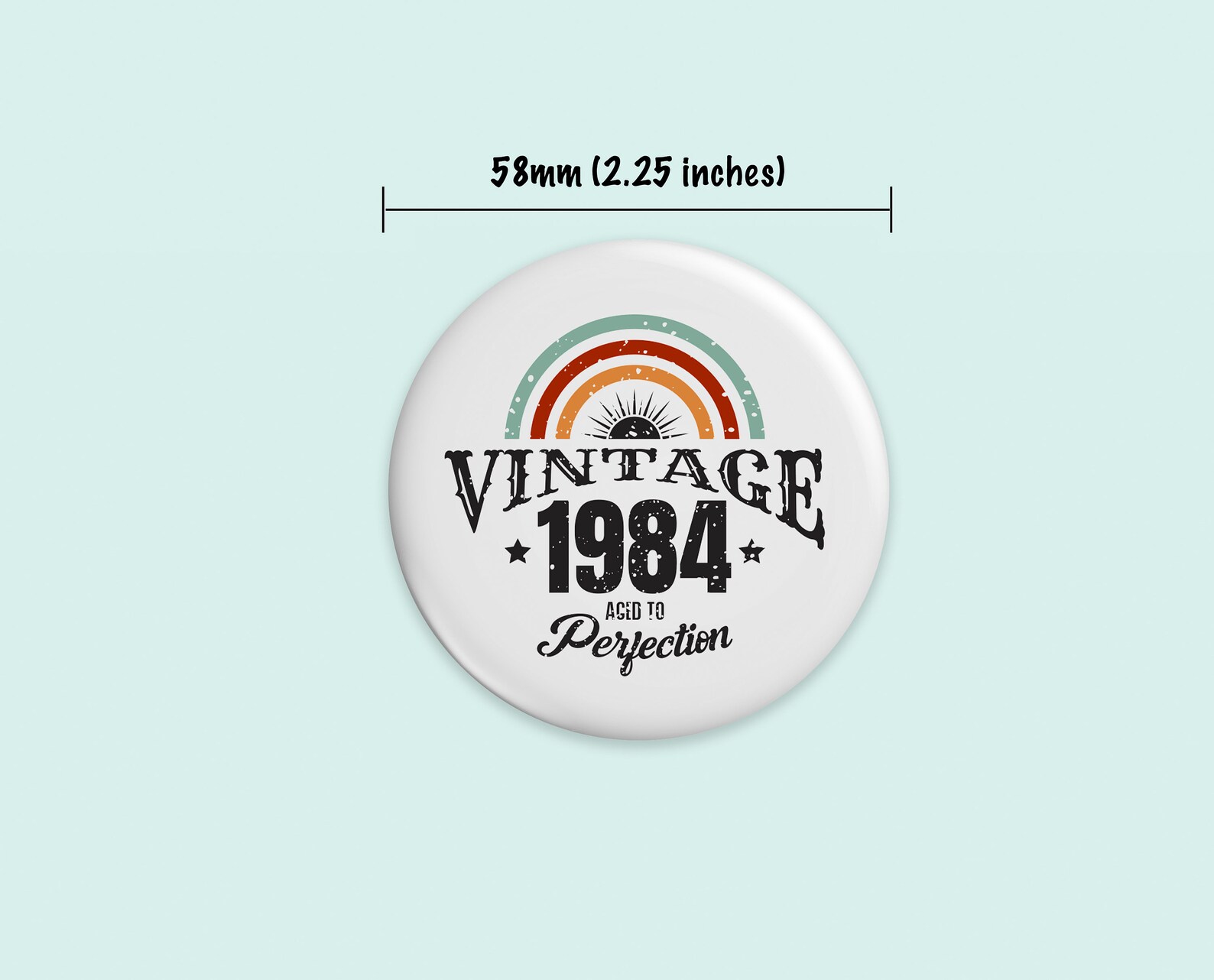 40th Birthday Badge | Vintage 1984 | Aged to Perfection | Birthday Gift ...