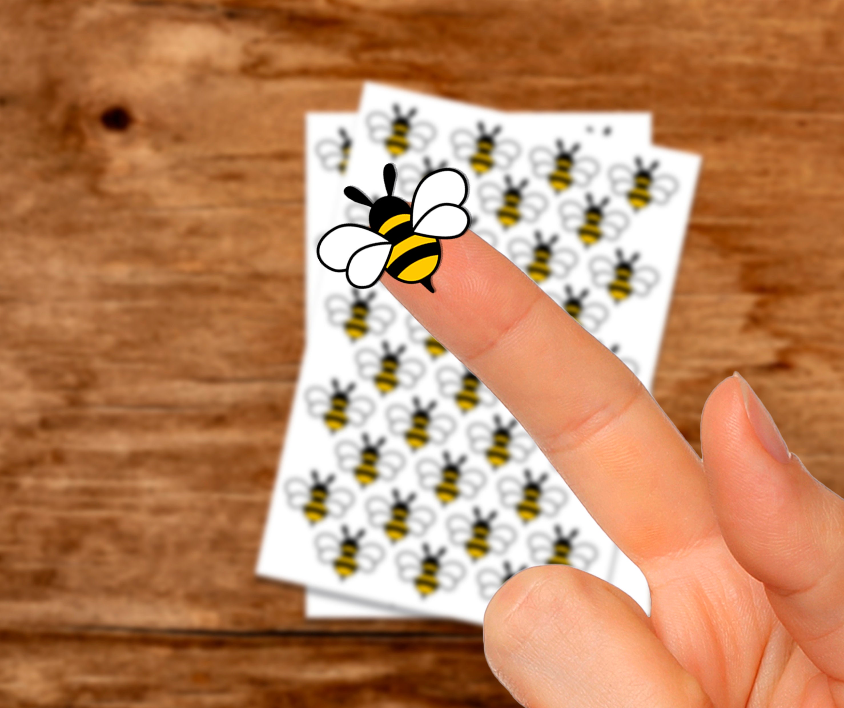 MEDIUM SIZE Cute Tiny Bee Stickers | Bee Lover Gift | Bee Sticker Sheet ...
