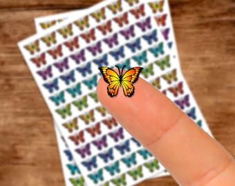 Cute tiny Butterfly stickers | Butterfly lover gift | Laptop & phone case stickers | Sweet little Butterfly sticker sheet