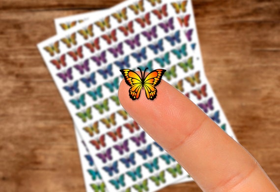 Cute tiny Butterfly stickers | Butterfly lover gift | Laptop & phone case stickers | Sweet little Butterfly sticker sheet