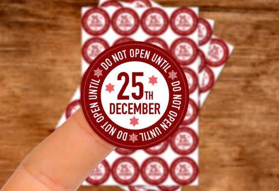 East Of India Gift Tags Luggage Labels Christmas Do Not Open Until 25th