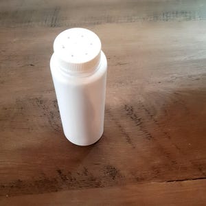 Powder Shaker Dispenser Plastic Containers with sifter caps flat 80 ML 4 oz. for cosmetics or DIY