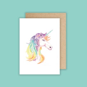 Rainbow Unicorn- 3.25" x 4.5"