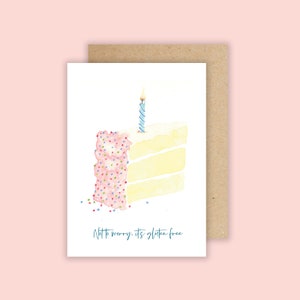 Gluten-free cake, birthday card, handmade cards