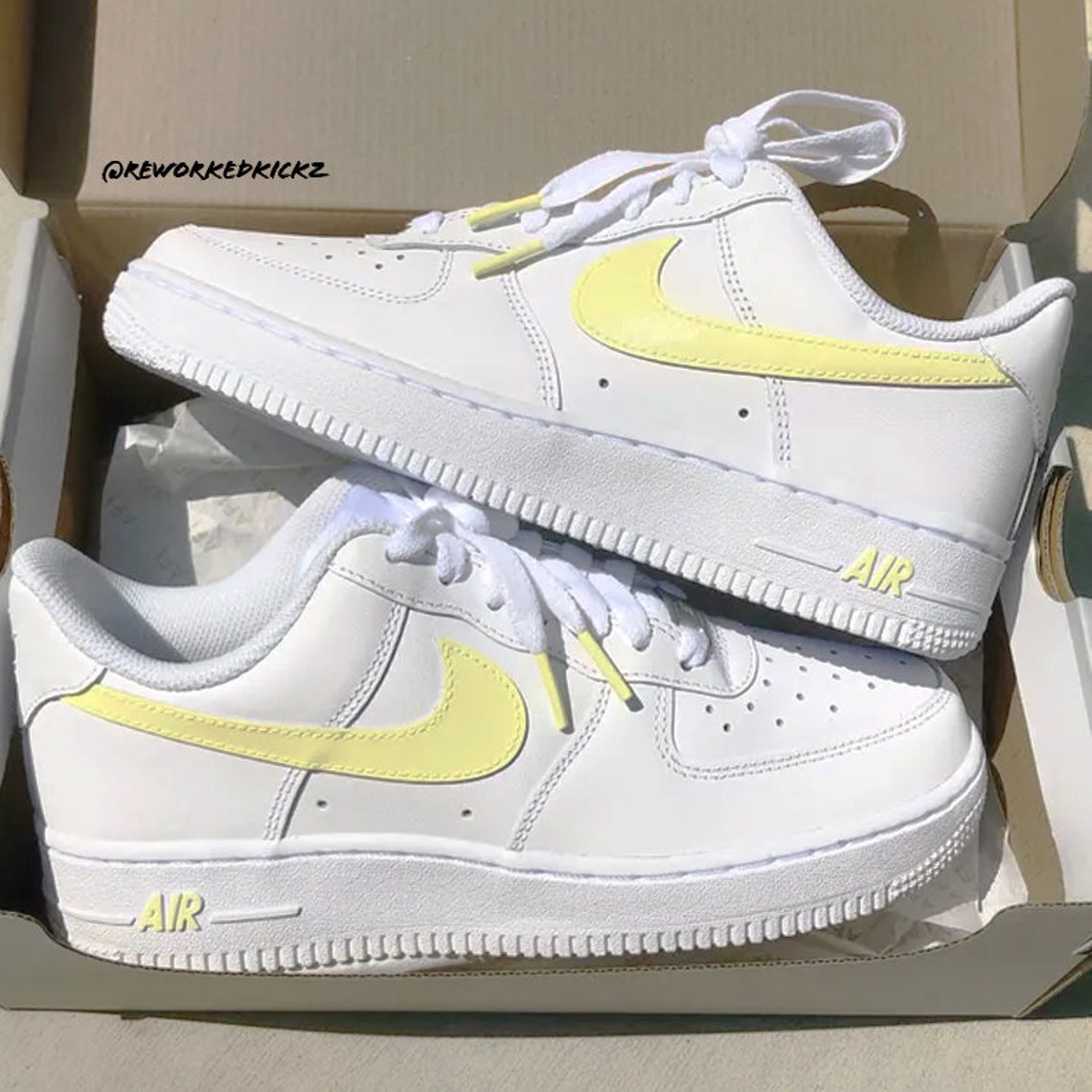 pale yellow trainers