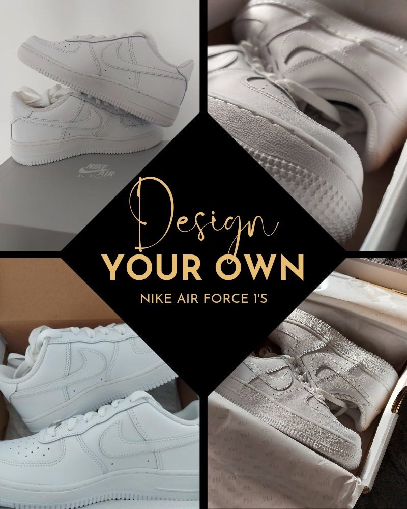 Custom Nike Air Force 1 Design Your Own Three Colour Way Trainers