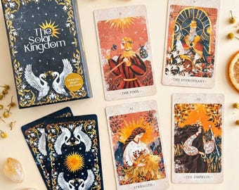 The Solar Kingdom Tarot. Official Basic Edt 2025: Retro Alchemical Engraving Art Set