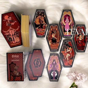 Tarot d'Aisling doré Edt.-Marseille Tarot dans une boîte hexagonale Ft. Esthétique vintage pour une lecture intuitive - Jeu de tarots indépendant unique pour débutants