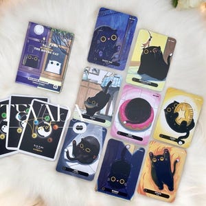 The House Cat Oracle II - Baraja de dibujos animados con adorables gatos que viven a diario para sanar y crecer - Baraja de cartas oráculo independientes únicas Cartas de afirmación