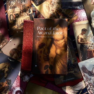 Pact of the Arcana Tarot The Scarlet Covenant: Dark Romantic Mythology Deck Red Gilded Edges