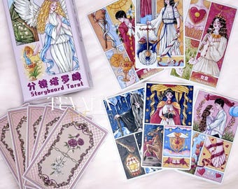 Storyboard Tarot-Explore life&#39;s narrative w/ cinematic artwork & adorable cartoon for deep insights-Unique Indie Tarot Deck for Beginners