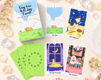 Dog has its day Tarot Deck: Whimsical Animal Cartoon Cards for Gentle Daily Reading