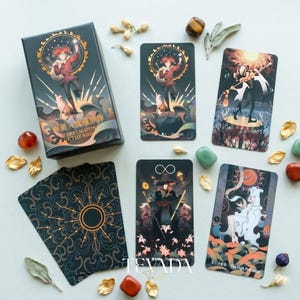 Stars Lighting Up the Night Tarot II: Gothic Celestial Cartoon Cards Rider Waite Tradition