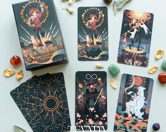 Stars Lighting Up the Night Tarot II: Gothic Celestial Cartoon Cards Rider Waite Tradition