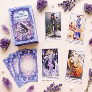 Silent Desolate Tarot DELUXE: Mysterious Anime Divination Shadow Work Cards