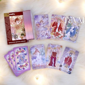 Tarot Serenity: una cálida caricatura de estilo anime con la magia de las cuatro estaciones para la sanación mental y la lectura intuitiva. Una baraja de tarot independiente única para principiantes.