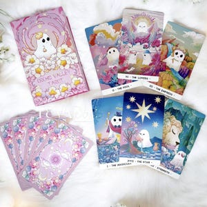 Orchid Valley Tarot DELUXE-Enchanting Cartoon Tarot for Spiritual Guidance & Moonlit Ghosts Insights-Unique Indie Tarot Deck for Beginners