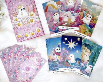 Orchid Valley Tarot DELUXE-Enchanting Cartoon Tarot for Spiritual Guidance & Moonlit Ghosts Insights-Unique Indie Tarot Deck for Beginners
