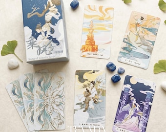 Song of Clouds-tarot: oud Chinees kunstdeck stevig mat karton