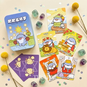 Fat Shark Tarot Deck: Pocket Size Cartoon Animal Whimsical Indie Card Set