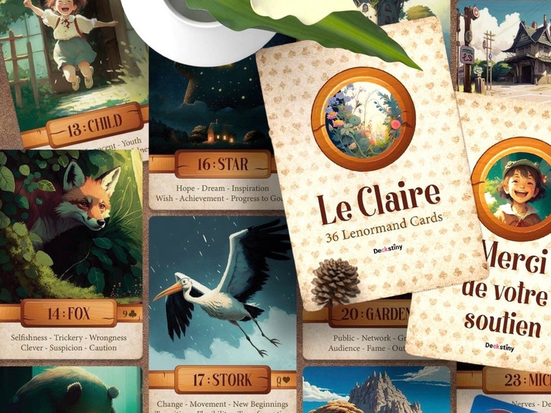 Le Claire Lenormand Ghibli Style Art Cartoon Healing Energy Etsy