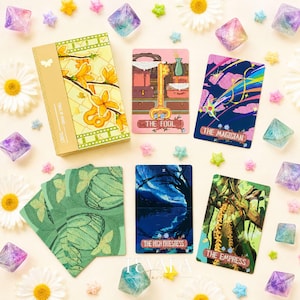 Trail of Mind Tarot: Anime Pixel Art Deck Nostalgic Daily Reading Cards