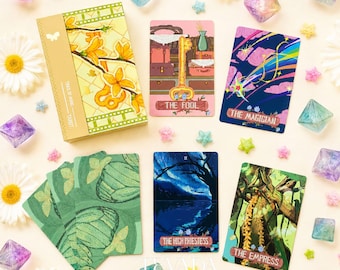 Trail of Mind Tarot: Anime Pixel Art Deck Nostalgic Daily Reading Cards