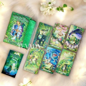 Forest Spirit Imprint Tarot DELUXE-Nature’s Magic & Fairy Cartoon Art for Personal Growth and Healing-Unique Indie Tarot Deck for Beginners